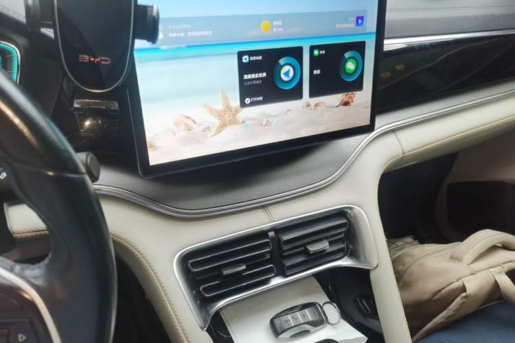 Used BYD Song PLUS New Energy 2021 EV Deluxe Model Audio And AC Panel