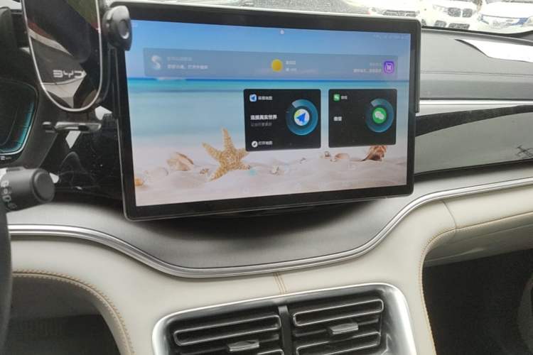Used BYD Song PLUS New Energy 2021 EV Deluxe Model Audio And AC Panel