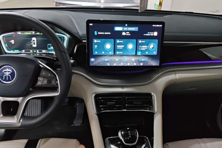 Used BYD Song PLUS New Energy 2021 DM-i 51KM Prestige Model Audio And AC Panel