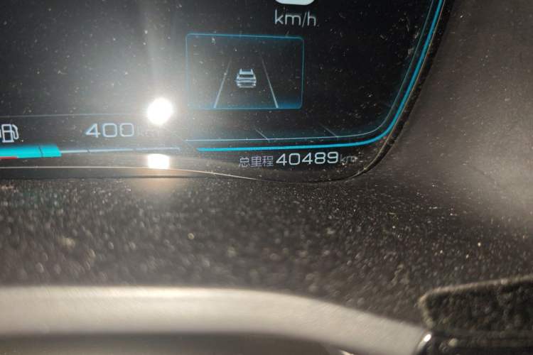 Used BYD Song PLUS New Energy 2021 DM-i 110KM Flagship PLUS Odometer Close Up