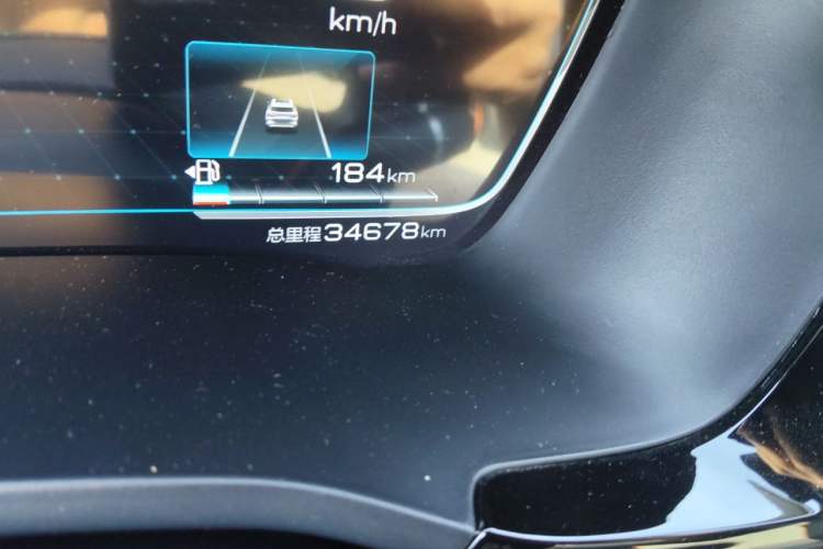 Used BYD Song PLUS New Energy 2021 DM-i 110KM Flagship PLUS Odometer Close Up