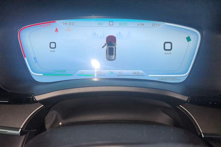 Used BYD Song PLUS New Energy 2021 DM-i 100KM Four-Wheel Drive Flagship PLUS Odometer Close Up