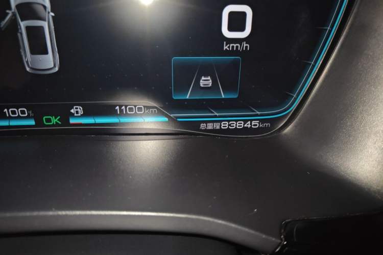 Used BYD Song PLUS New Energy 2021 DM-i 110KM Flagship PLUS Odometer Close Up