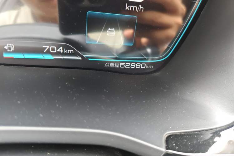 Used BYD Song PLUS New Energy 2021 DM-i 110KM Flagship PLUS Odometer Close Up