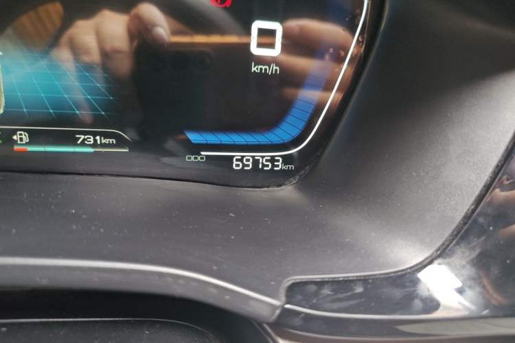 Used BYD Song PLUS New Energy 2021 DM-i 110KM Flagship Model Odometer Close Up