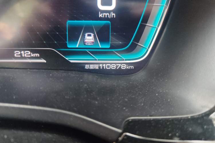 Used BYD Song PLUS New Energy 2021 EV Flagship Model Odometer Close Up