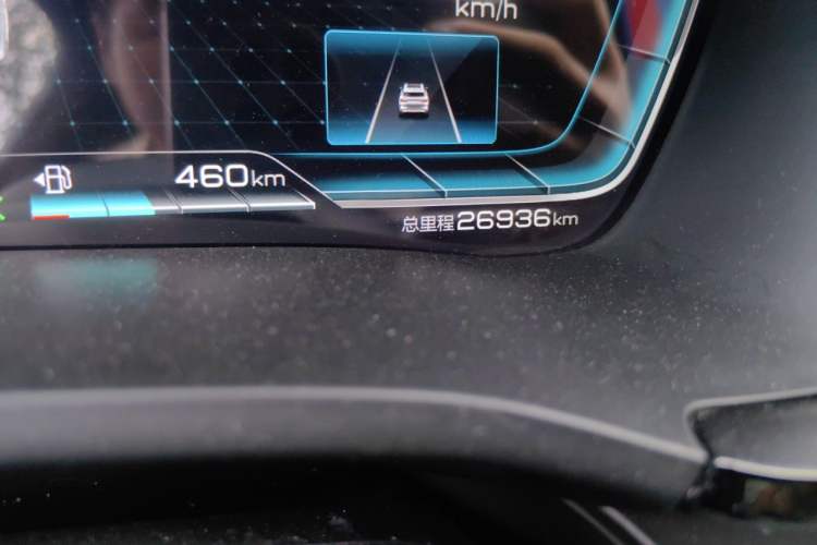 Used BYD Song PLUS New Energy 2021 DM-i 110KM Flagship PLUS Odometer Close Up