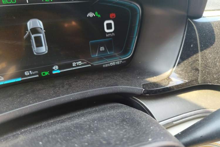 Used BYD Song PLUS New Energy 2021 DM-i 110KM Flagship PLUS Odometer Close Up