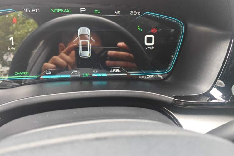 Used BYD Song PLUS New Energy 2021 DM-i 110KM Flagship PLUS Odometer Close Up