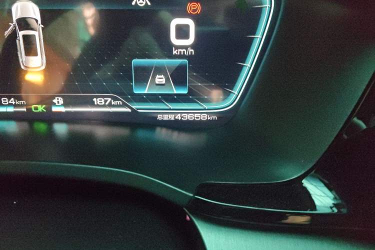 Used BYD Song PLUS New Energy 2021 DM-i 110KM Flagship PLUS Odometer Close Up