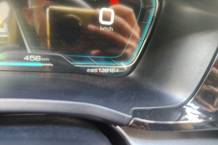 Used BYD Song PLUS New Energy 2021 EV Flagship Model Odometer Close Up