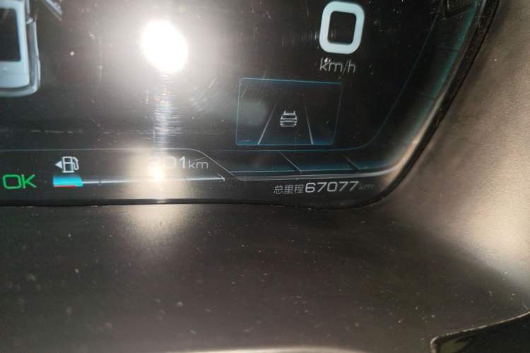 Used BYD Song PLUS New Energy 2021 DM-i 110KM Flagship PLUS Odometer Close Up