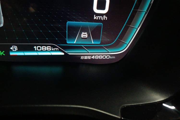 Used BYD Song PLUS New Energy 2021 DM-i 110KM Flagship PLUS Odometer Close Up