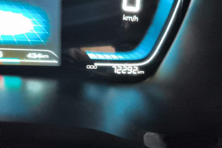 Used BYD Song PLUS New Energy 2021 DM-i 110KM Flagship Model Odometer Close Up