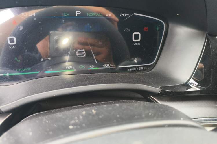 Used BYD Song PLUS New Energy 2021 DM-i 110KM Flagship PLUS 5G Edition Odometer Close Up