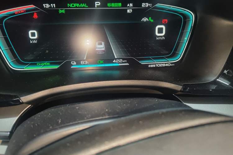 Used BYD Song PLUS New Energy 2021 EV Flagship Model Odometer Close Up