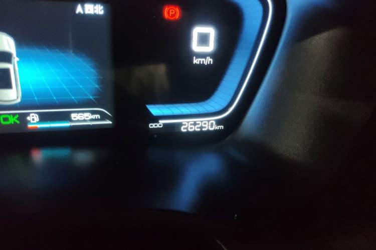 Used BYD Song PLUS New Energy 2021 DM-i 110KM Flagship Model Odometer Close Up