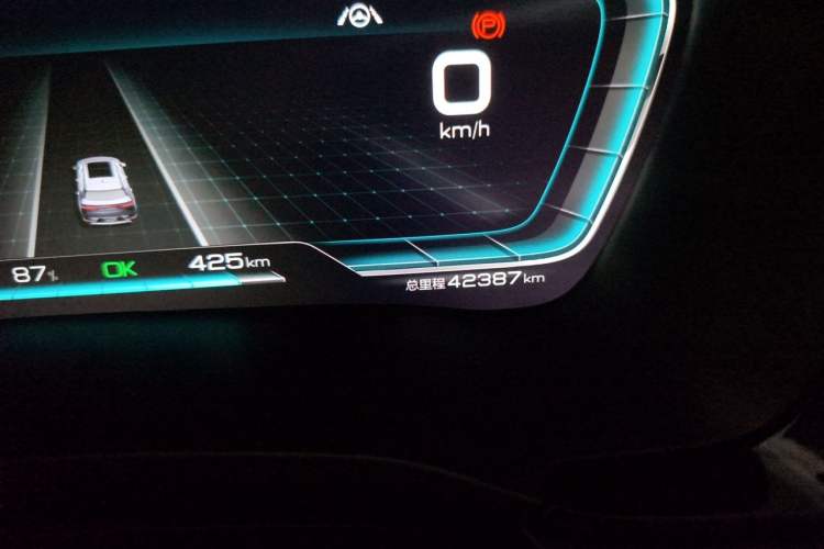 Used BYD Song PLUS New Energy 2021 EV Flagship Model Odometer Close Up