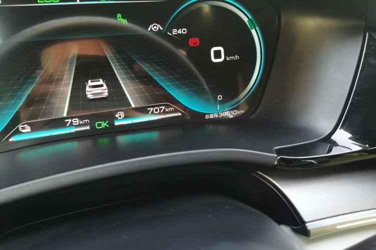 Used BYD Song PLUS New Energy 2021 DM-i 110KM Flagship PLUS 5G Edition Odometer Close Up