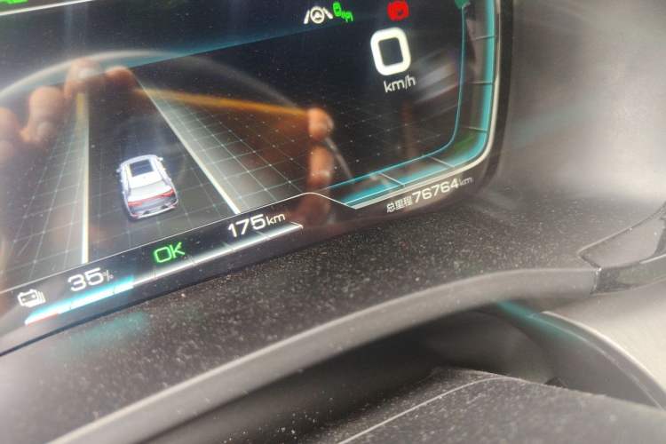 Used BYD Song PLUS New Energy 2021 EV Flagship Model Odometer Close Up