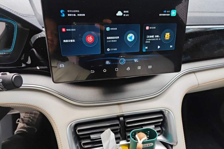 Used BYD Song PLUS New Energy 2021 DM-i 110KM Flagship PLUS Audio And AC Panel