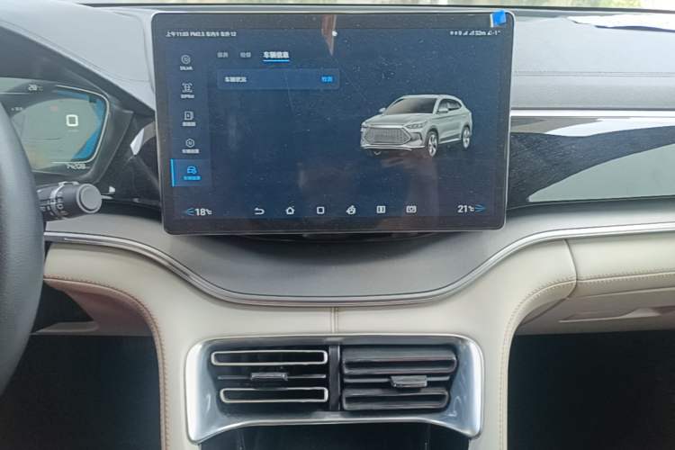 Used BYD Song PLUS New Energy 2021 DM-i 110KM Flagship Model Audio And AC Panel