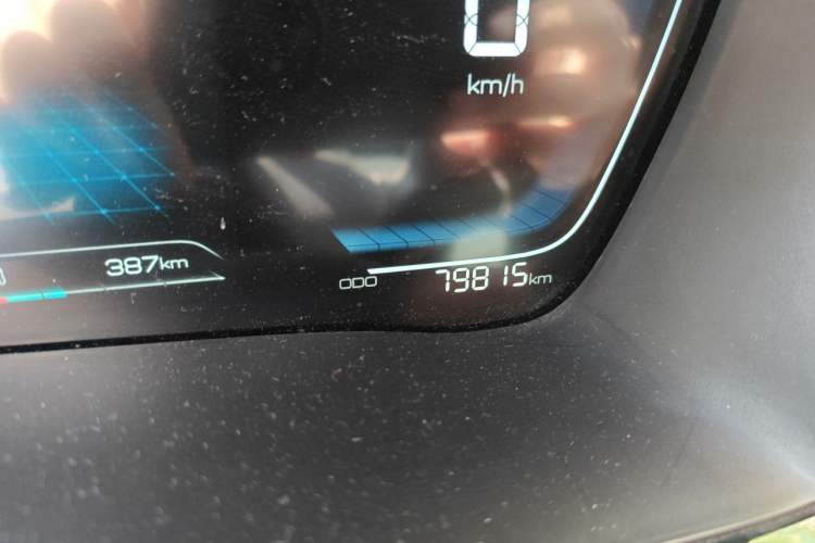 Used BYD Song PLUS New Energy 2021 DM-i 110KM Flagship Model Odometer Close Up