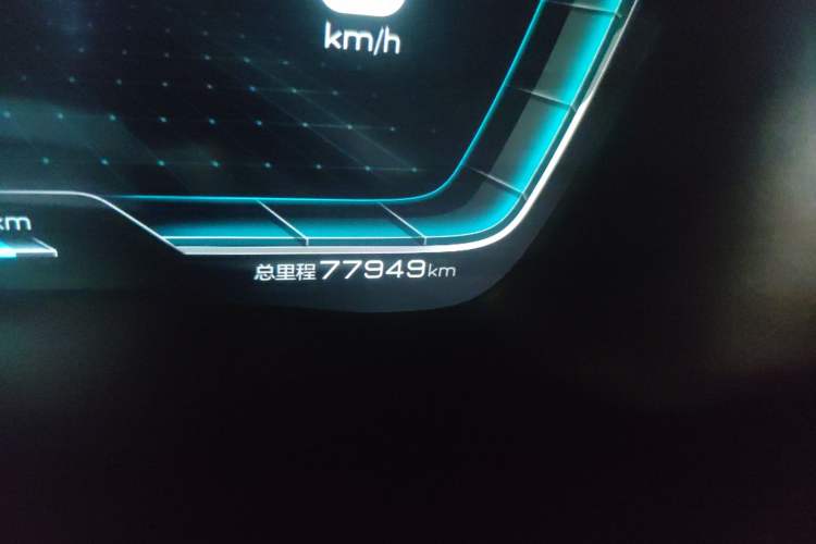 Used BYD Song PLUS New Energy 2021 EV Flagship Model Odometer Close Up