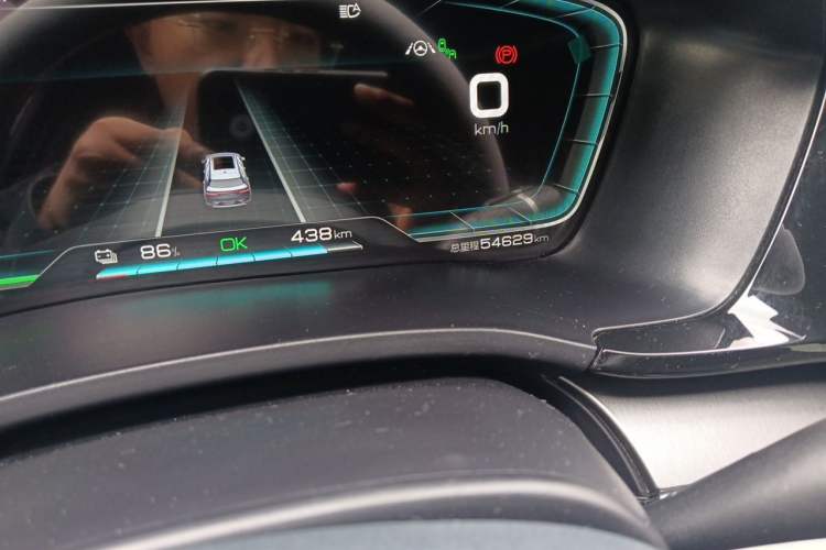 Used BYD Song PLUS New Energy 2021 EV Flagship Model Odometer Close Up