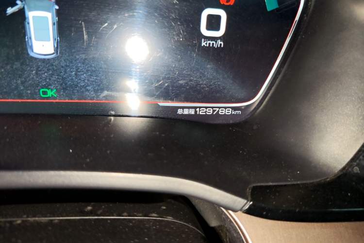 Used BYD Song PLUS New Energy 2021 EV Flagship Model Odometer Close Up