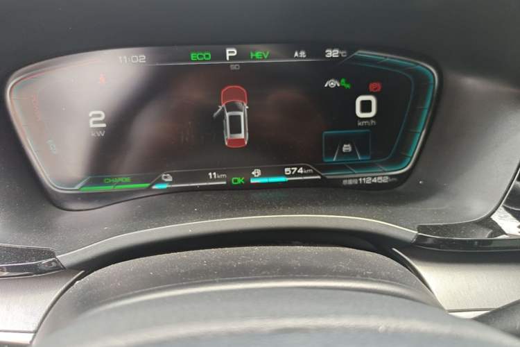 Used BYD Song PLUS New Energy 2021 DM-i 110KM Flagship PLUS Odometer Close Up