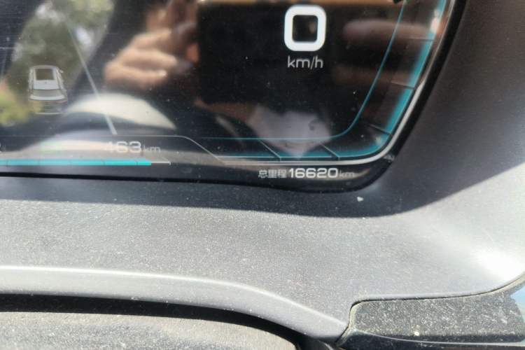 Used BYD Song PLUS New Energy 2021 EV Flagship Model Odometer Close Up