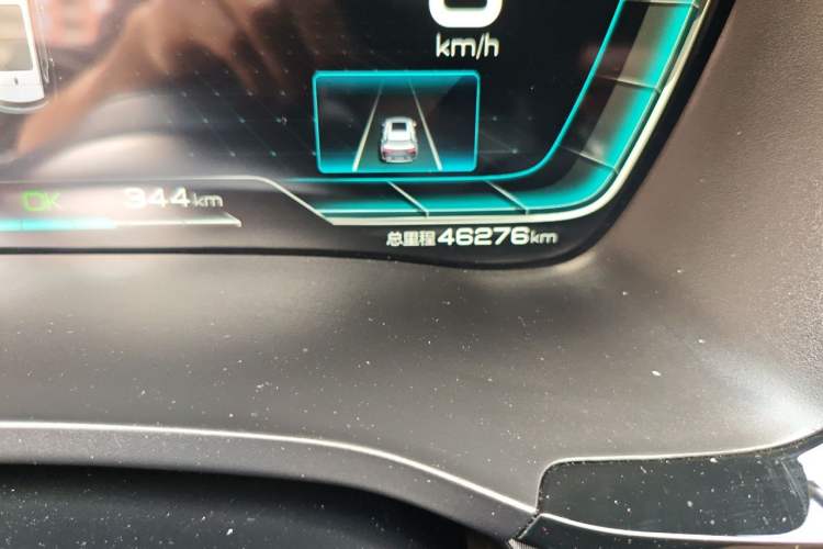 Used BYD Song PLUS New Energy 2021 EV Flagship Model Odometer Close Up