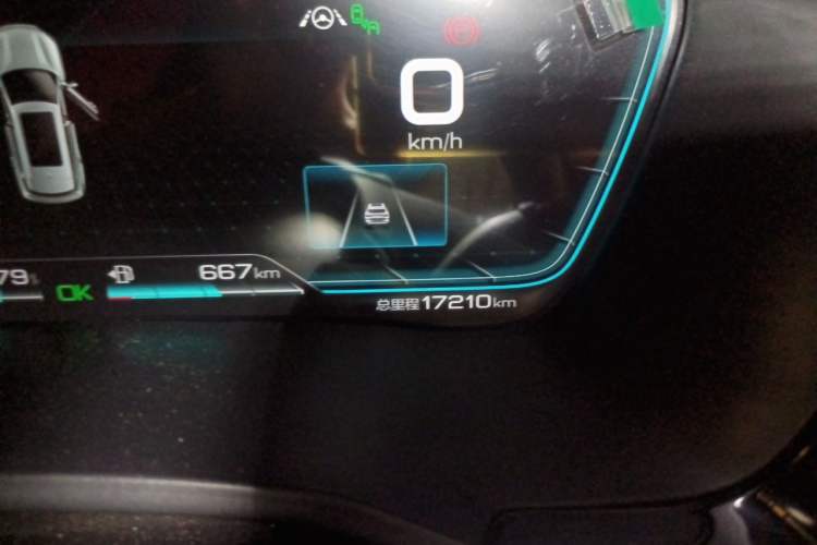 Used BYD Song PLUS New Energy 2021 DM-i 110KM Flagship PLUS Odometer Close Up