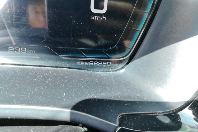 Used BYD Song PLUS New Energy 2021 EV Flagship Model Odometer Close Up