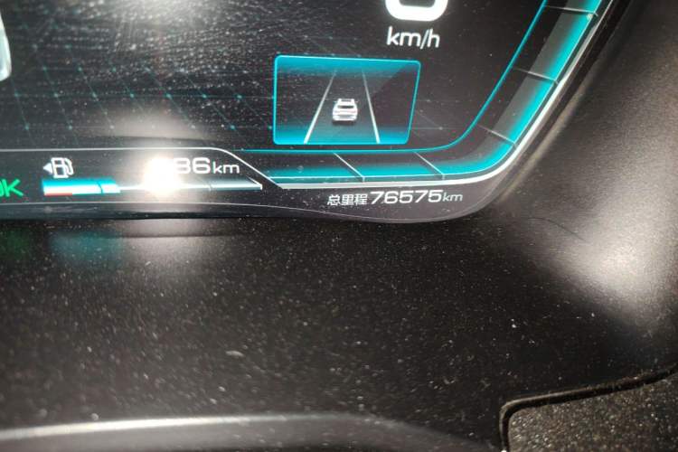 Used BYD Song PLUS New Energy 2021 DM-i 110KM Flagship PLUS Odometer Close Up