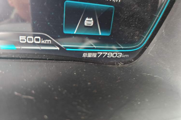 Used BYD Song PLUS New Energy 2021 DM-i 110KM Flagship PLUS 5G Edition Odometer Close Up