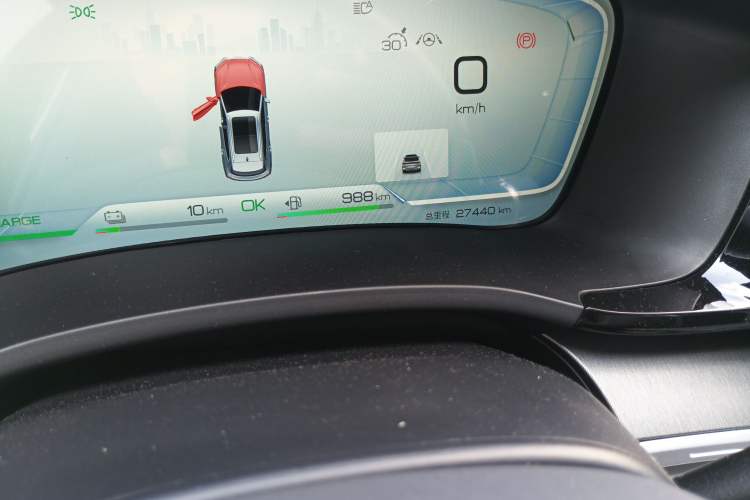 Used BYD Song PLUS New Energy 2023 Champion Edition DM-i 110KM Flagship PLUS Odometer Close Up