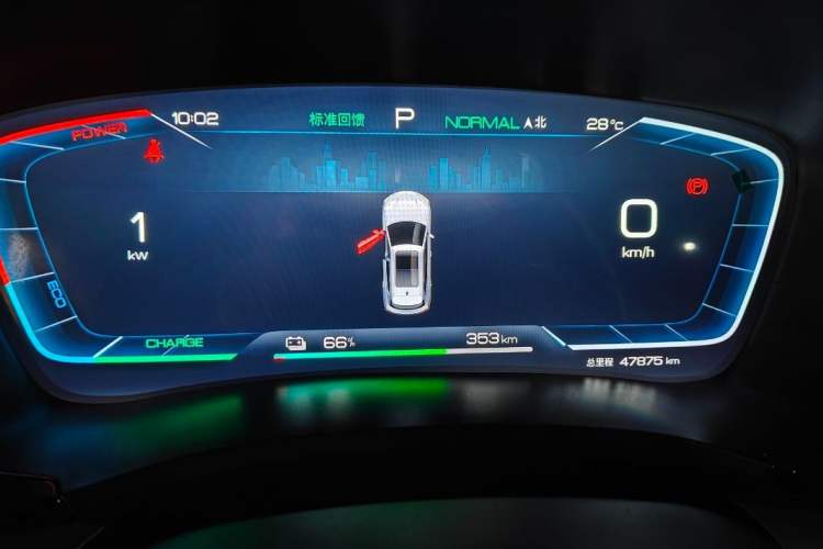 Used BYD Song PLUS New Energy 2024 Honor Edition EV 520km Premium Model Odometer Close Up
