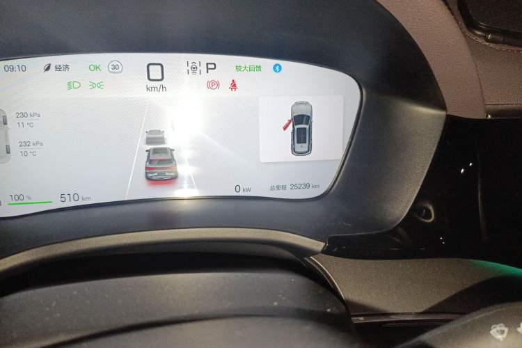 Used BYD Song PLUS New Energy 2025 EV 520km Premium Version Odometer Close Up