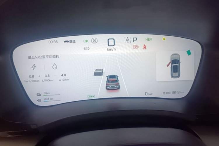 Used BYD Song PLUS New Energy 2025 DM-i 112KM Prestige Model Odometer Close Up