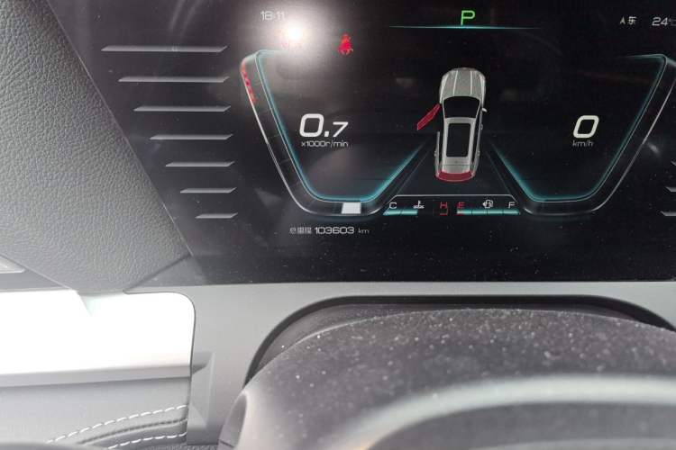 Used BYD Song Pro 2019 1.5T Automatic Prestige Model Odometer Close Up