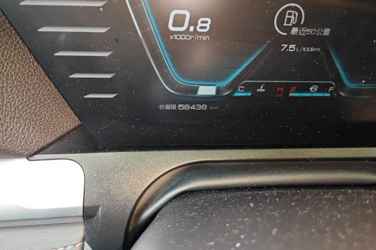 Used BYD Song Pro 2019 1.5T Automatic Luxury Model Odometer Close Up