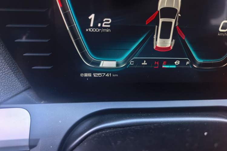 Used BYD Song Pro 2019 1.5T Automatic Luxury Model Odometer Close Up