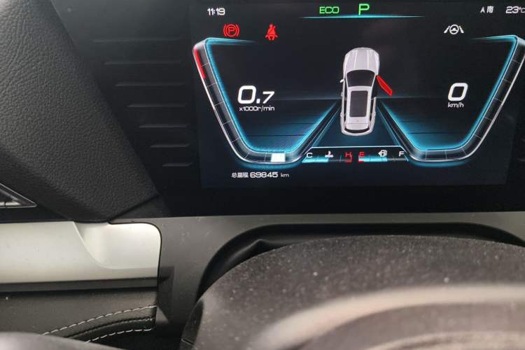 Used BYD Song Pro 2019 1.5T Automatic Luxury Model Odometer Close Up