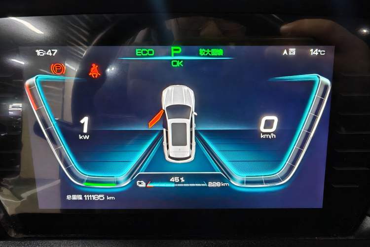 Used BYD Song Pro New Energy 2019 EV High-Power Long-Range Flagship Model Odometer Close Up