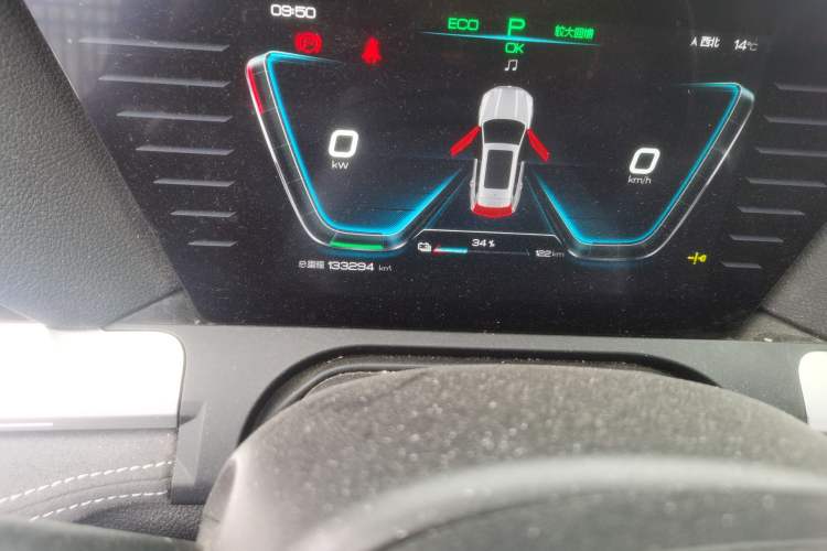 Used BYD Song Pro New Energy 2019 EV High-Power Deluxe Model Odometer Close Up