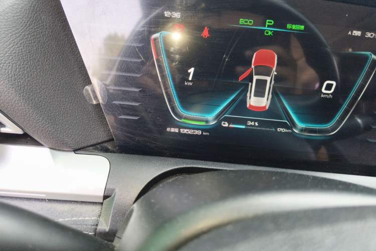 Used BYD Song Pro New Energy 2019 EV High-Power Long-Range Flagship Model Odometer Close Up