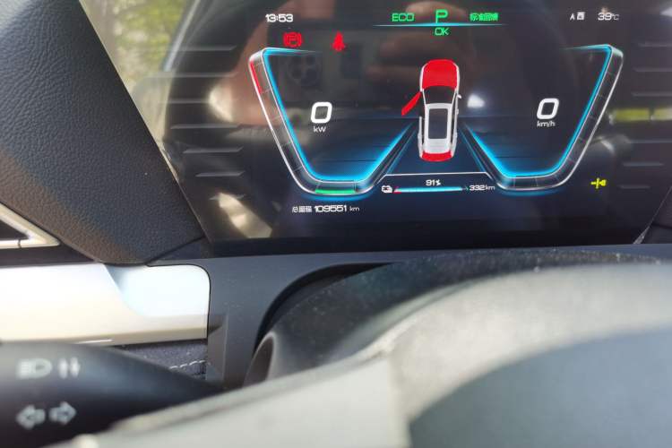 Used BYD Song Pro New Energy 2019 EV High-Power Long-Range Flagship Model Odometer Close Up