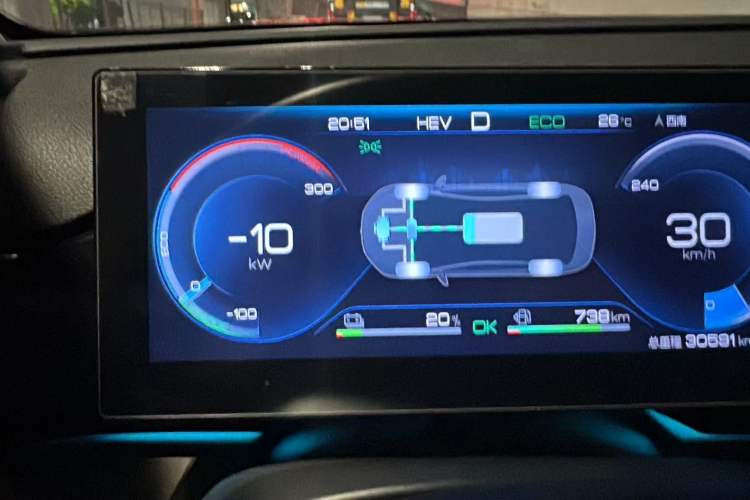 Used BYD Song Pro New Energy 2022 DM-i 110km Flagship Pro Model Odometer Close Up